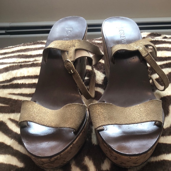 J. Crew made in Italy wedge sandals - Picture 1 of 5